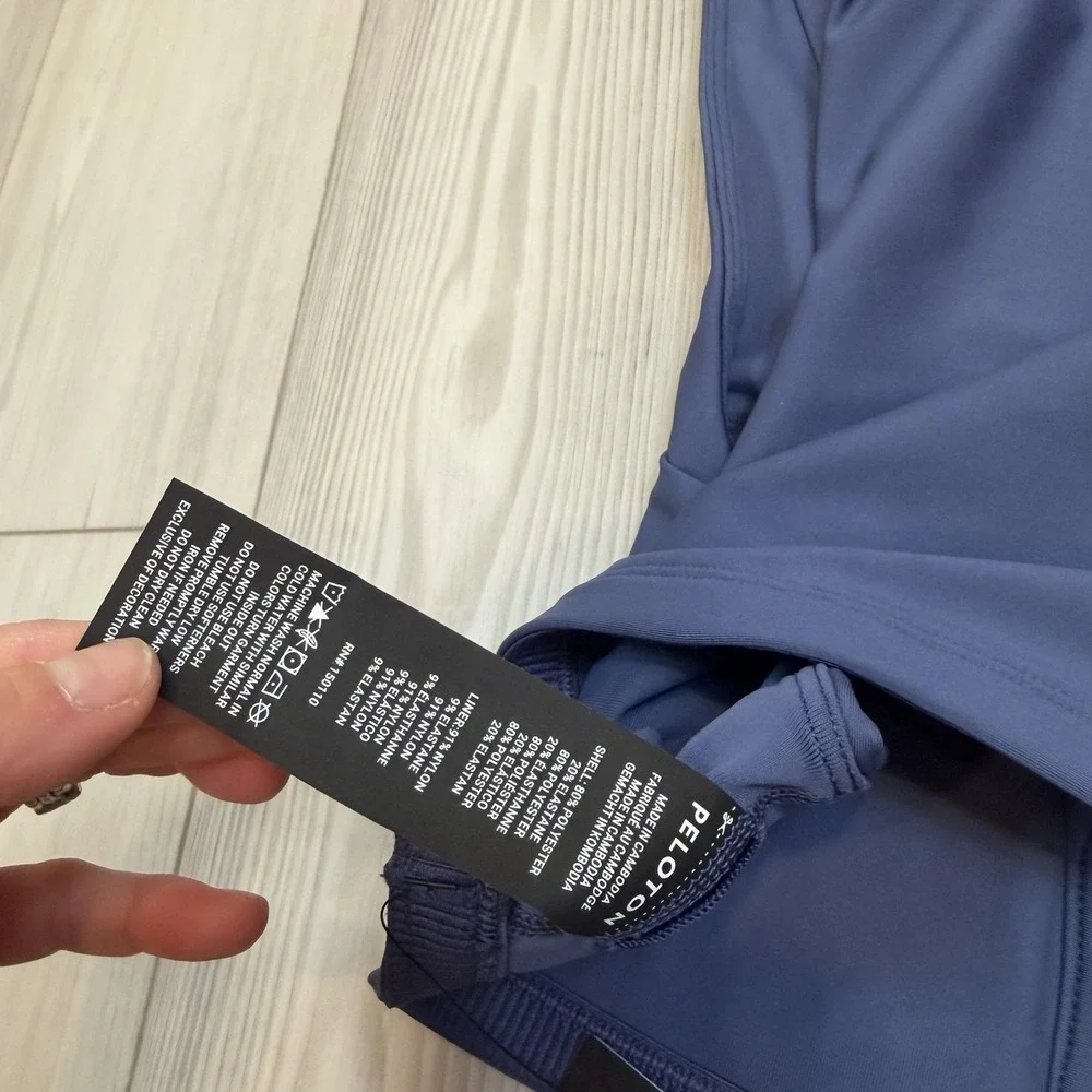 NWT Peloton X Robin Arzon XL Merit‎ V-Neck Button Henley Bra Indigo Blue